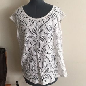 Banana Republic White Lace NWT top Large